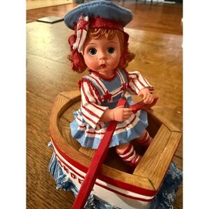 Madame Alexander Musical Figurine SS Alexander Row Your Boat Girl in Rowboat
